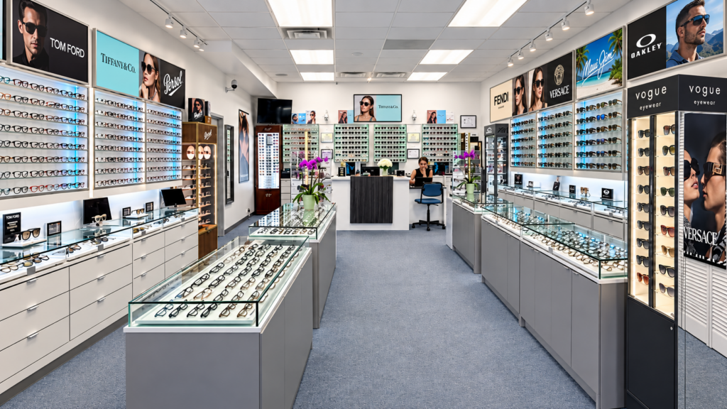 PSN Vision Optical Boutique in North York with designer glasses, sunglasses, luxury eyewear displays and professional optical service such as eye exam, contact lens.